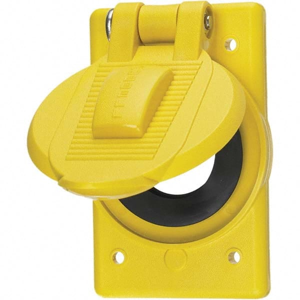 Hubbell Wiring Device-Kellems - Weatherproof Box Covers Cover Shape: Round Number of Holes in Outlet: 1 - Industrial Tool & Supply