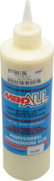 MendAll - 16 oz Bottle Yellow Wood Glue - Industrial Tool & Supply