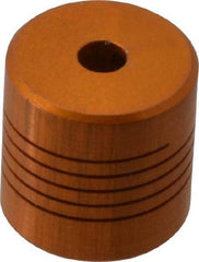 Lovejoy - 1/8" Max Bore Diam, Flexible Screw Hub Coupling - 1/2" OD, 1/2" OAL, Anodized Aluminum - Industrial Tool & Supply