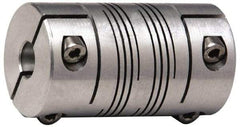 Lovejoy - 1/2" Max Bore Diam, Flexible Clamp Hub Coupling - 1" OD, 1-1/2" OAL, Anodized Aluminum - Industrial Tool & Supply