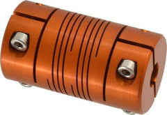 Lovejoy - 5/8" Max Bore Diam, Flexible Clamp Hub Coupling - 1-1/4" OD, 2-1/4" OAL, Anodized Aluminum - Industrial Tool & Supply