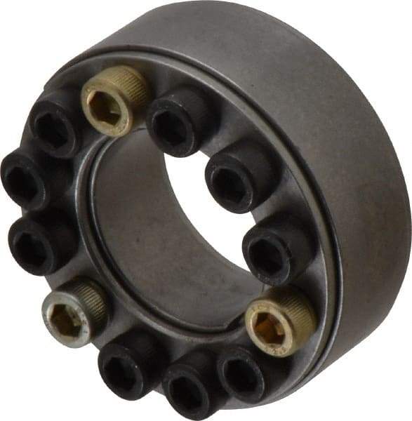 Climax Metal Products - M6 Thread, 1-1/4" Bore Diam, 2.362" OD, Shaft Locking Device - 12 Screws, 10,703 Lb Axial Load, 2.362" OAW, 0.669" Thrust Ring Width, 557 Ft/Lb Max Torque - Industrial Tool & Supply