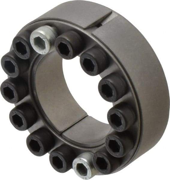 Climax Metal Products - M6 Thread, 1-1/2" Bore Diam, 2.559" OD, Shaft Locking Device - 14 Screws, 12,486 Lb Axial Load, 2.559" OAW, 0.669" Thrust Ring Width, 780 Ft/Lb Max Torque - Industrial Tool & Supply