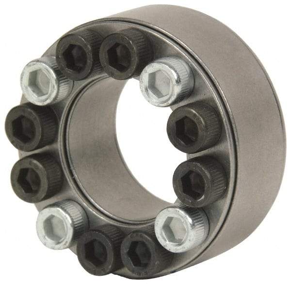 Climax Metal Products - M10 Thread, 3-1/8" Bore Diam, 4.724" OD, Shaft Locking Device - 14 Screws, 36,569 Lb Axial Load, 4.724" OAW, 0.945" Thrust Ring Width - Industrial Tool & Supply