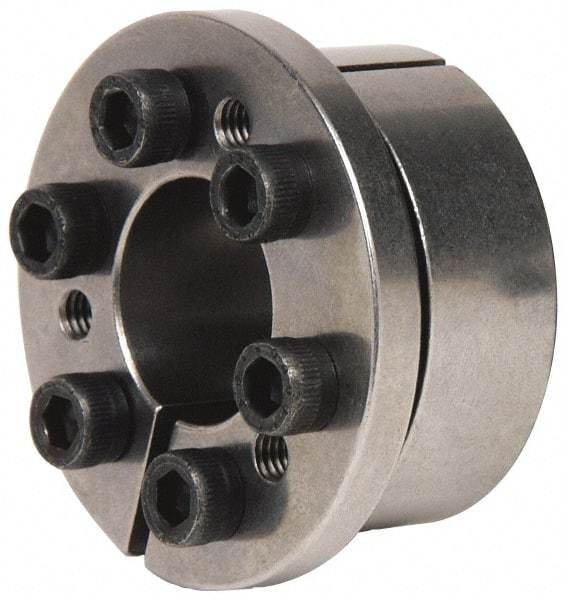 Climax Metal Products - M12 Thread, 4" Bore Diam, 5.709" OD, Shaft Locking Device - 8 Screws, 45,406 Lb Axial Load, 6-1/16" OAW, 1.024" Thrust Ring Width, 7,568 Ft/Lb Max Torque - Industrial Tool & Supply
