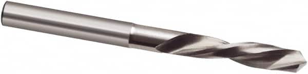 Micro Drill Bit: 0.0077″ Dia, 118 °, Cobalt Bright/Uncoated, LH Cut, Spiral Flute, Oversized Shank, Series 303