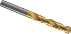 Guhring - 25/64" 140° Solid Carbide Jobber Drill - TiN Finish, Right Hand Cut, Spiral Flute, Straight Shank, 105mm OAL, SU Point - Industrial Tool & Supply
