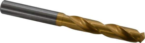 Guhring - 10mm 140° Solid Carbide Jobber Drill - TiN Finish, Right Hand Cut, Spiral Flute, Straight Shank, 105mm OAL, SU Point - Industrial Tool & Supply