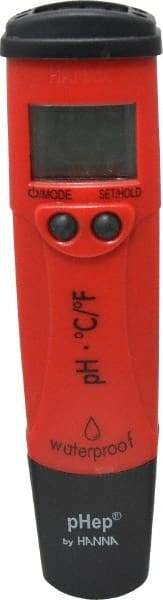 Hanna Instruments - -2 to 16 pH, pH Tester - 23 to 140°F, Accurate up to 0.05 pH - Industrial Tool & Supply