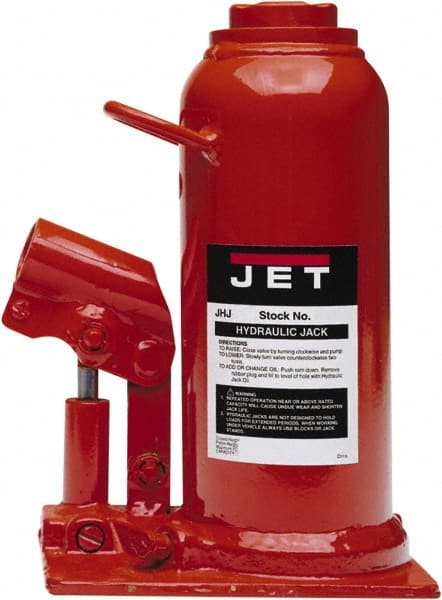 Jet - Manual Bottle, Screw, Ratchet & Hydraulic Jacks Type: Hydraulic Bottle Jack Load Capacity (Ton): 35 (Inch) - Industrial Tool & Supply
