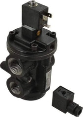 Norgren - 4.6 CV Rate, 1/2" NPT Inlet 1/2 Basic Valves - 1/2" NPT Inlet, Poppet Valve, Solenoid Actuator - Industrial Tool & Supply