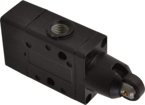 Norgren - 0.98 CV Rate, 1/4" NPT Inlet 3/2 Super Mechanical Valve - 1/4" NPT Inlet, Packed Spool Valve, Roller Actuator - Industrial Tool & Supply