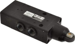 Norgren - 0.98 CV Rate, 1/4" NPT Inlet 5/2 Super Mechanical Valve - 1/4" NPT Inlet, Packed Spool Valve, Roller Actuator - Industrial Tool & Supply