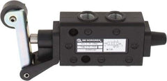 Norgren - 0.34 CV Rate, 1/8" NPT Inlet 5/2 Super Mechanical Valve - 1/8" NPT Inlet, Packed Spool Valve, Roller Lever Actuator - Industrial Tool & Supply