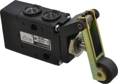 Norgren - 0.98 CV Rate, 1/4" NPT Inlet 3/2 Super Mechanical Valve - 1/4" NPT Inlet, Packed Spool Valve, Roller Lever Actuator - Industrial Tool & Supply