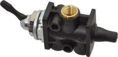 Norgren - 1/8" NPT Packed Spool Valve - Toggle Type, Lever Activation & 0.34 CV Rate - Industrial Tool & Supply