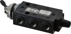Norgren - 1/8" NPT Packed Spool Valve - Toggle Type, Lever Activation & 0.34 CV Rate - Industrial Tool & Supply