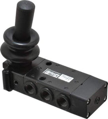 Norgren - 1/4" NPT Packed Spool Valve - Lever Type, Spring Activation & 0.98 CV Rate - Industrial Tool & Supply