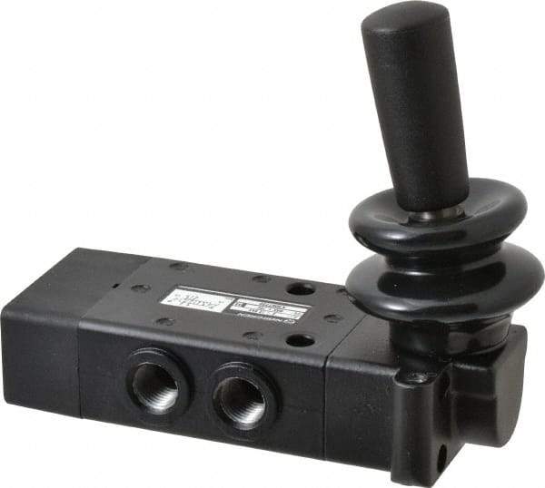 Norgren - 1/4" NPT Packed Spool Valve - Lever Type, Lever Activation & 0.98 CV Rate - Industrial Tool & Supply