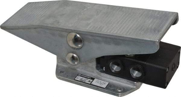 Norgren - 1/4" NPT Packed Spool Valve - 3-Way, Pedal Type, Spring Activation & 0.98 CV Rate - Industrial Tool & Supply