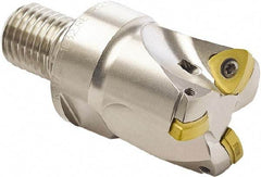 Seco - 25mm Cut Diam, 0.028" Max Depth, M12 Modular Connection Indexable High-Feed End Mill - Screw Holding Method, 218.19-100 Insert, R217.21 Toolholder, Through Coolant - Industrial Tool & Supply