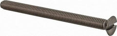 Value Collection - M6x1.00 Metric Coarse, 75mm OAL Slotted Drive Machine Screw - Flat Head, Grade 18-8 & A2 Stainless Steel, Uncoated, Without Washer - Industrial Tool & Supply