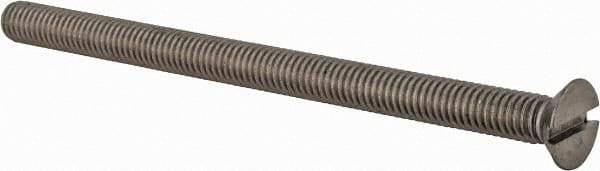 Value Collection - M6x1.00 Metric Coarse, 90mm OAL Slotted Drive Machine Screw - Flat Head, Grade 18-8 & A2 Stainless Steel, Uncoated, Without Washer - Industrial Tool & Supply