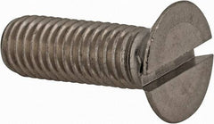 Value Collection - M8x1.25 Metric Coarse, 25mm OAL Slotted Drive Machine Screw - Flat Head, Grade 18-8 & A2 Stainless Steel, Uncoated, Without Washer - Industrial Tool & Supply