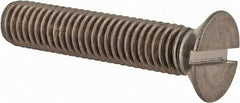 Value Collection - M8x1.25 Metric Coarse, 40mm OAL Slotted Drive Machine Screw - Flat Head, Grade 18-8 & A2 Stainless Steel, Uncoated, Without Washer - Industrial Tool & Supply