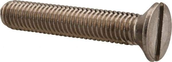 Value Collection - M8x1.25 Metric Coarse, 45mm OAL Slotted Drive Machine Screw - Flat Head, Grade 18-8 & A2 Stainless Steel, Uncoated, Without Washer - Industrial Tool & Supply