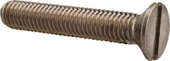 Value Collection - M8x1.25 Metric Coarse, 45mm OAL Slotted Drive Machine Screw - Flat Head, Grade 18-8 & A2 Stainless Steel, Uncoated, Without Washer - Industrial Tool & Supply