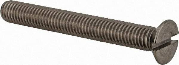 Value Collection - M8x1.25 Metric Coarse, 65mm OAL Slotted Drive Machine Screw - Flat Head, Grade 18-8 & A2 Stainless Steel, Uncoated, Without Washer - Industrial Tool & Supply