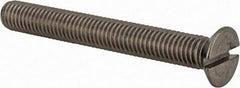 Value Collection - M8x1.25 Metric Coarse, 65mm OAL Slotted Drive Machine Screw - Flat Head, Grade 18-8 & A2 Stainless Steel, Uncoated, Without Washer - Industrial Tool & Supply