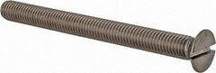 Value Collection - M8x1.25 Metric Coarse, 90mm OAL Slotted Drive Machine Screw - Flat Head, Grade 18-8 & A2 Stainless Steel, Uncoated, Without Washer - Industrial Tool & Supply