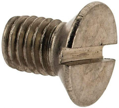 Value Collection - M10x1.50 Metric Coarse, 16mm OAL Slotted Drive Machine Screw - Flat Head, Grade 18-8 & A2 Stainless Steel, Uncoated, Without Washer - Industrial Tool & Supply