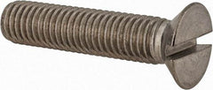 Value Collection - M10x1.50 Metric Coarse, 45mm OAL Slotted Drive Machine Screw - Flat Head, Grade 18-8 & A2 Stainless Steel, Uncoated, Without Washer - Industrial Tool & Supply