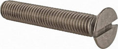 Value Collection - M10x1.50 Metric Coarse, 60mm OAL Slotted Drive Machine Screw - Flat Head, Grade 18-8 & A2 Stainless Steel, Uncoated, Without Washer - Industrial Tool & Supply
