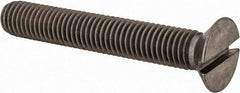Value Collection - M10x1.50 Metric Coarse, 65mm OAL Slotted Drive Machine Screw - Flat Head, Grade 18-8 & A2 Stainless Steel, Uncoated, Without Washer - Industrial Tool & Supply