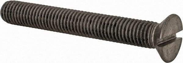Value Collection - M10x1.50 Metric Coarse, 75mm OAL Slotted Drive Machine Screw - Flat Head, Grade 18-8 & A2 Stainless Steel, Uncoated, Without Washer - Industrial Tool & Supply