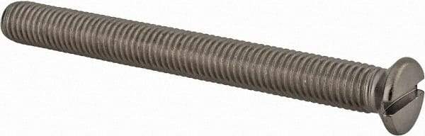 Value Collection - M10x1.50 Metric Coarse, 100mm OAL Slotted Drive Machine Screw - Flat Head, Grade 18-8 & A2 Stainless Steel, Uncoated, Without Washer - Industrial Tool & Supply