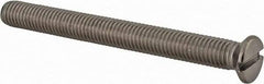 Value Collection - M10x1.50 Metric Coarse, 100mm OAL Slotted Drive Machine Screw - Flat Head, Grade 18-8 & A2 Stainless Steel, Uncoated, Without Washer - Industrial Tool & Supply