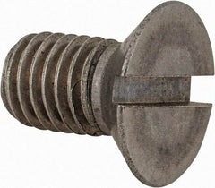 Value Collection - M12x1.75 Metric Coarse, 20mm OAL Slotted Drive Machine Screw - Flat Head, Grade 18-8 & A2 Stainless Steel, Uncoated, Without Washer - Industrial Tool & Supply