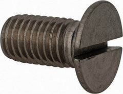 Value Collection - M12x1.75 Metric Coarse, 25mm OAL Slotted Drive Machine Screw - Flat Head, Grade 18-8 & A2 Stainless Steel, Uncoated, Without Washer - Industrial Tool & Supply