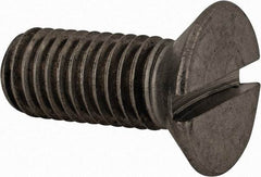 Value Collection - M12x1.75 Metric Coarse, 30mm OAL Slotted Drive Machine Screw - Flat Head, Grade 18-8 & A2 Stainless Steel, Uncoated, Without Washer - Industrial Tool & Supply