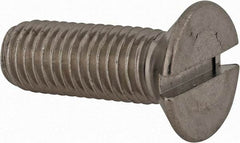 Value Collection - M12x1.75 Metric Coarse, 35mm OAL Slotted Drive Machine Screw - Flat Head, Grade 18-8 & A2 Stainless Steel, Uncoated, Without Washer - Industrial Tool & Supply