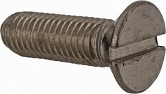 Value Collection - M12x1.75 Metric Coarse, 40mm OAL Slotted Drive Machine Screw - Flat Head, Grade 18-8 & A2 Stainless Steel, Uncoated, Without Washer - Industrial Tool & Supply