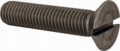 Value Collection - M12x1.75 Metric Coarse, 55mm OAL Slotted Drive Machine Screw - Flat Head, Grade 18-8 & A2 Stainless Steel, Uncoated, Without Washer - Industrial Tool & Supply