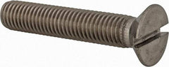 Value Collection - M12x1.75 Metric Coarse, 65mm OAL Slotted Drive Machine Screw - Flat Head, Grade 18-8 & A2 Stainless Steel, Uncoated, Without Washer - Industrial Tool & Supply