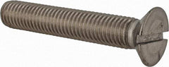 Value Collection - M12x1.75 Metric Coarse, 70mm OAL Slotted Drive Machine Screw - Flat Head, Grade 18-8 & A2 Stainless Steel, Uncoated, Without Washer - Industrial Tool & Supply