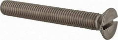 Value Collection - M12x1.75 Metric Coarse, 90mm OAL Slotted Drive Machine Screw - Flat Head, Grade 18-8 & A2 Stainless Steel, Uncoated, Without Washer - Industrial Tool & Supply